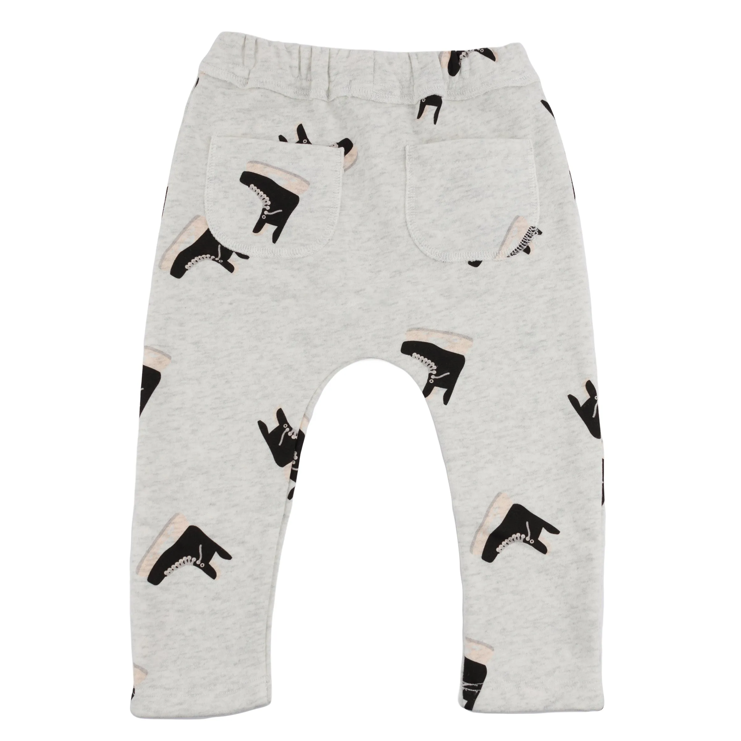 oh baby! Brooklyn Jogger Pants - Hockey Skate Print - Heather Gray