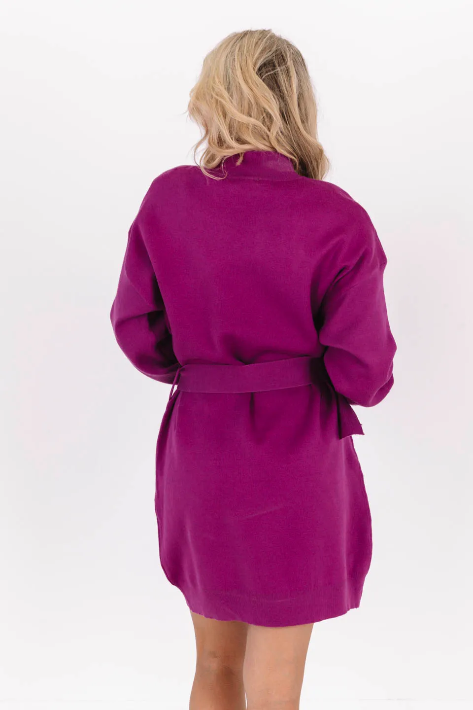 On My Level Sweater Dress - Violet