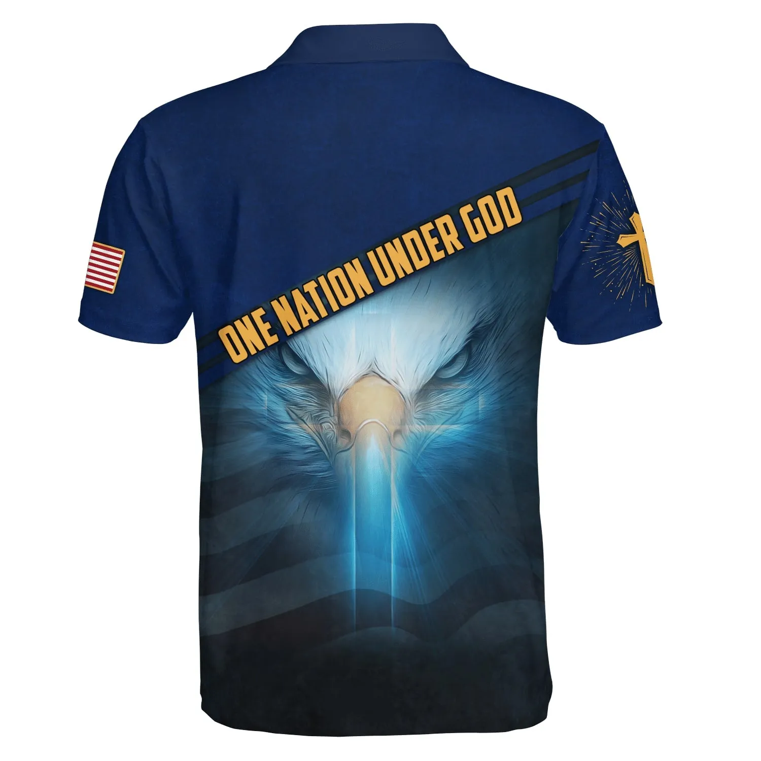 One Nation Under God Eagle Polo Shirt - Christian Shirts & Shorts