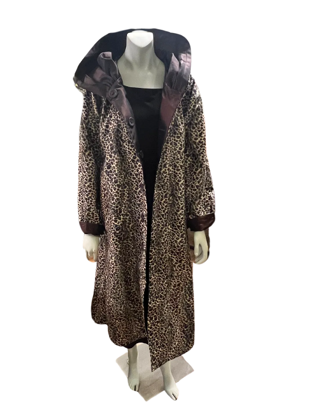 OOPERA Reversible Leopard Print  Raincoat