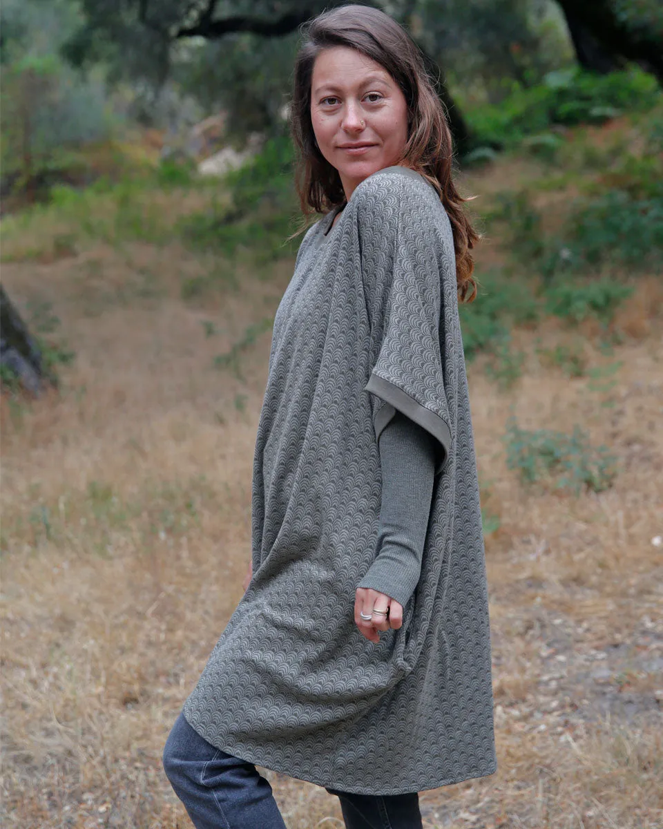 Organic Cotton Jacquard Tunic Sweater