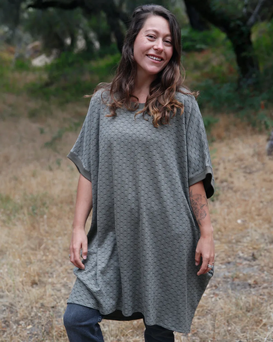 Organic Cotton Jacquard Tunic Sweater