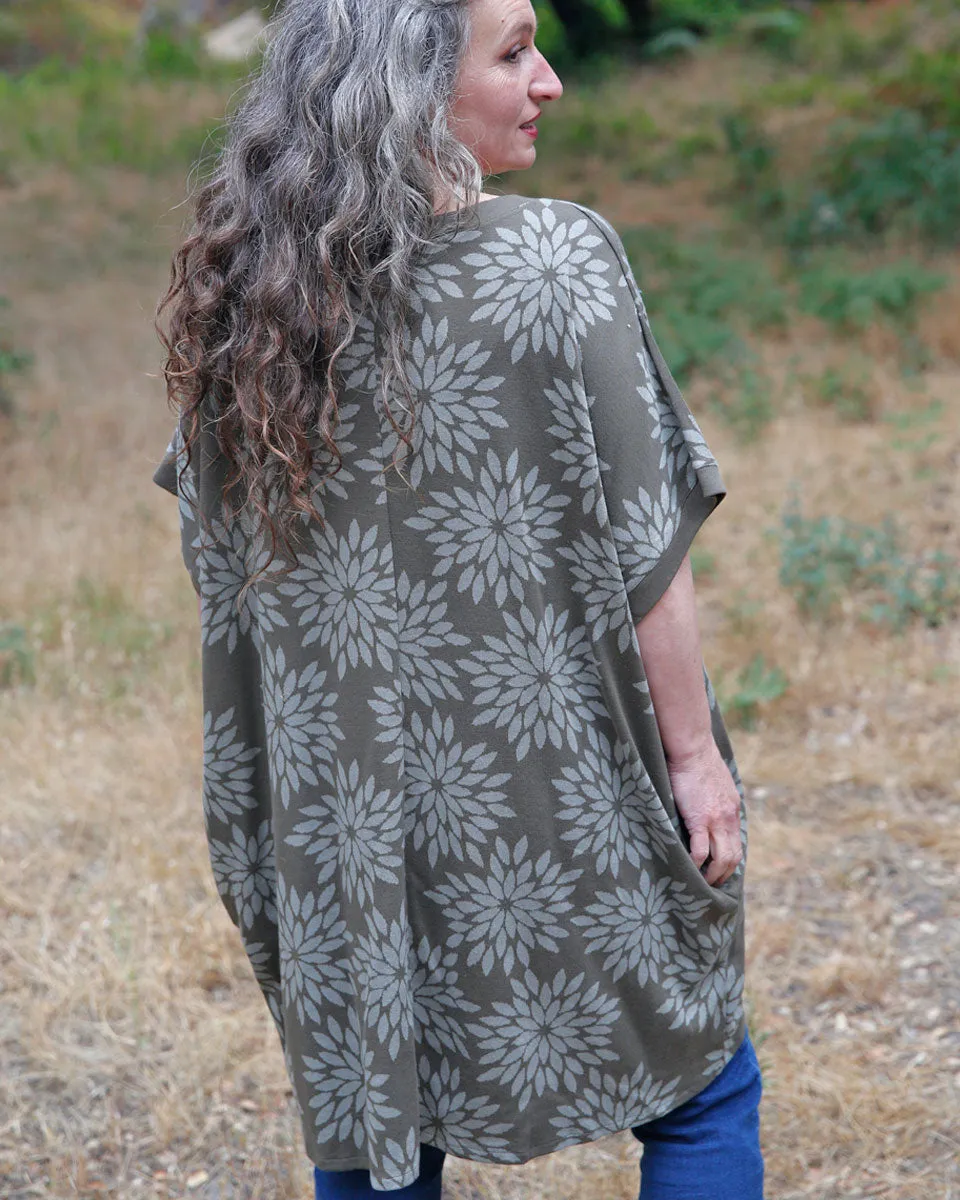 Organic Cotton Jacquard Tunic Sweater