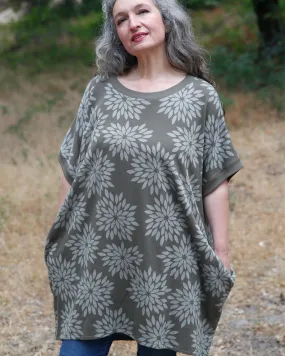 Organic Cotton Jacquard Tunic Sweater