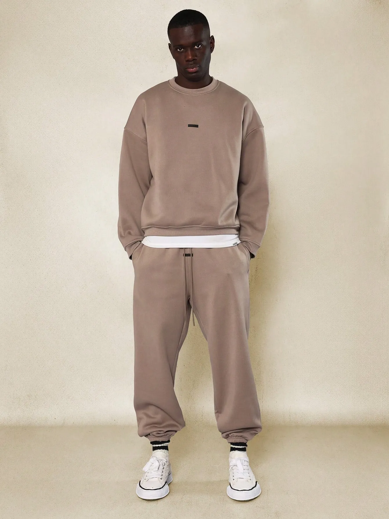 Oversized Fit Vintage Essential Sweatshirt And Loose Fit Jogger 2 Piece Set