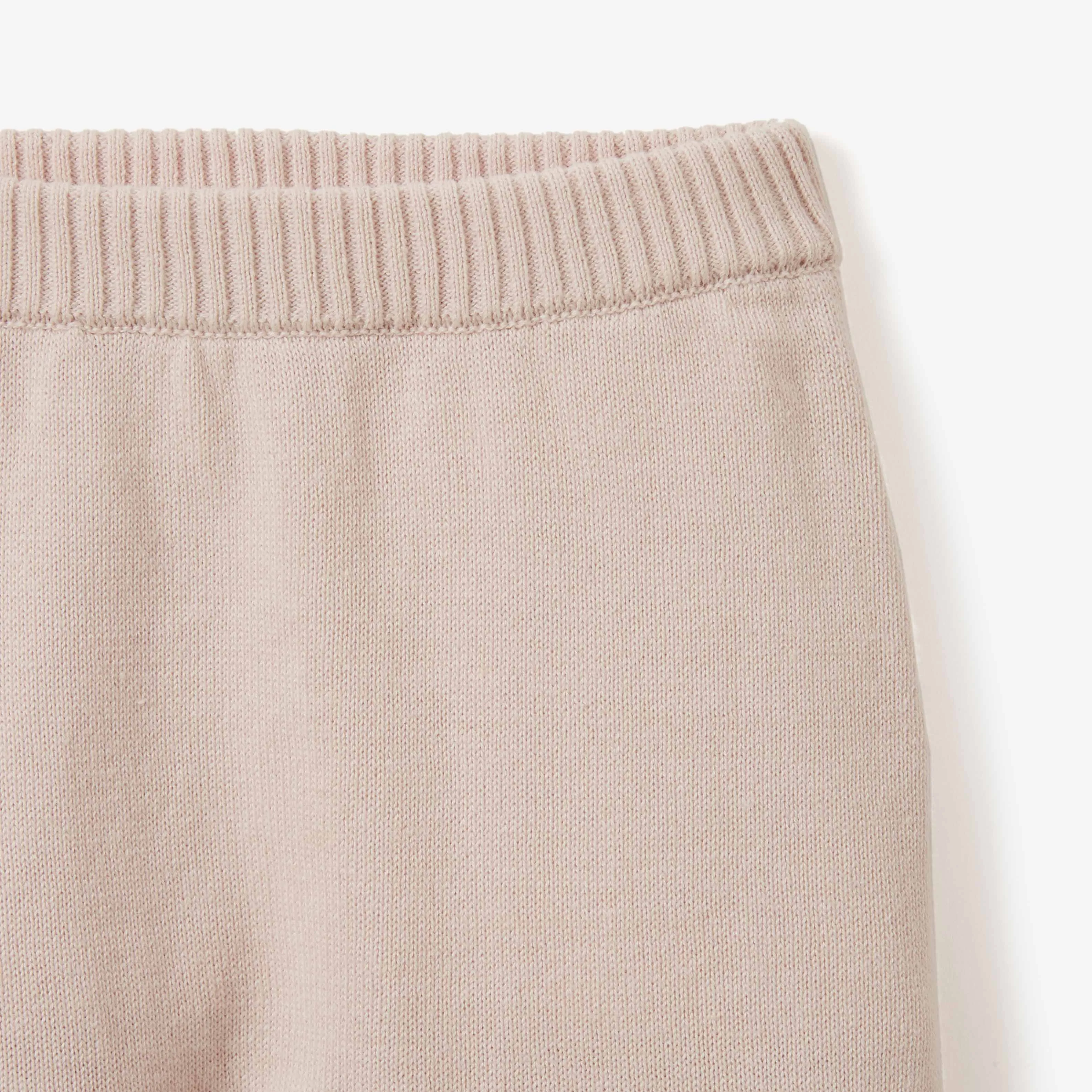 Pale Pink Fine Knit Cotton Baby Pant