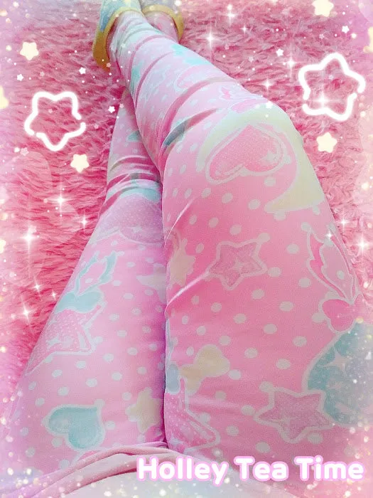 Pastel Party Pink Leggings [made to order]