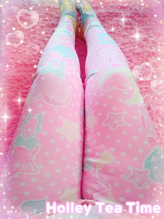 Pastel Party Pink Leggings [made to order]