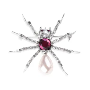 Pearl Spider Brooch