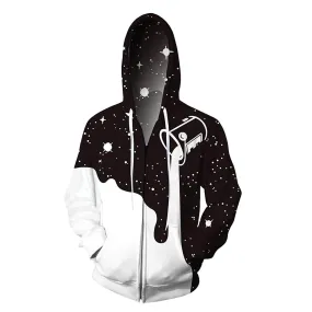 Pouring Milk Zip Up Hoodie