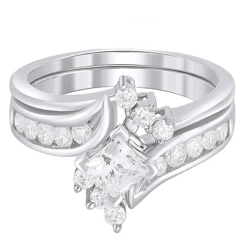 Princess Diamond Ready for Love Bridal Set 1ct