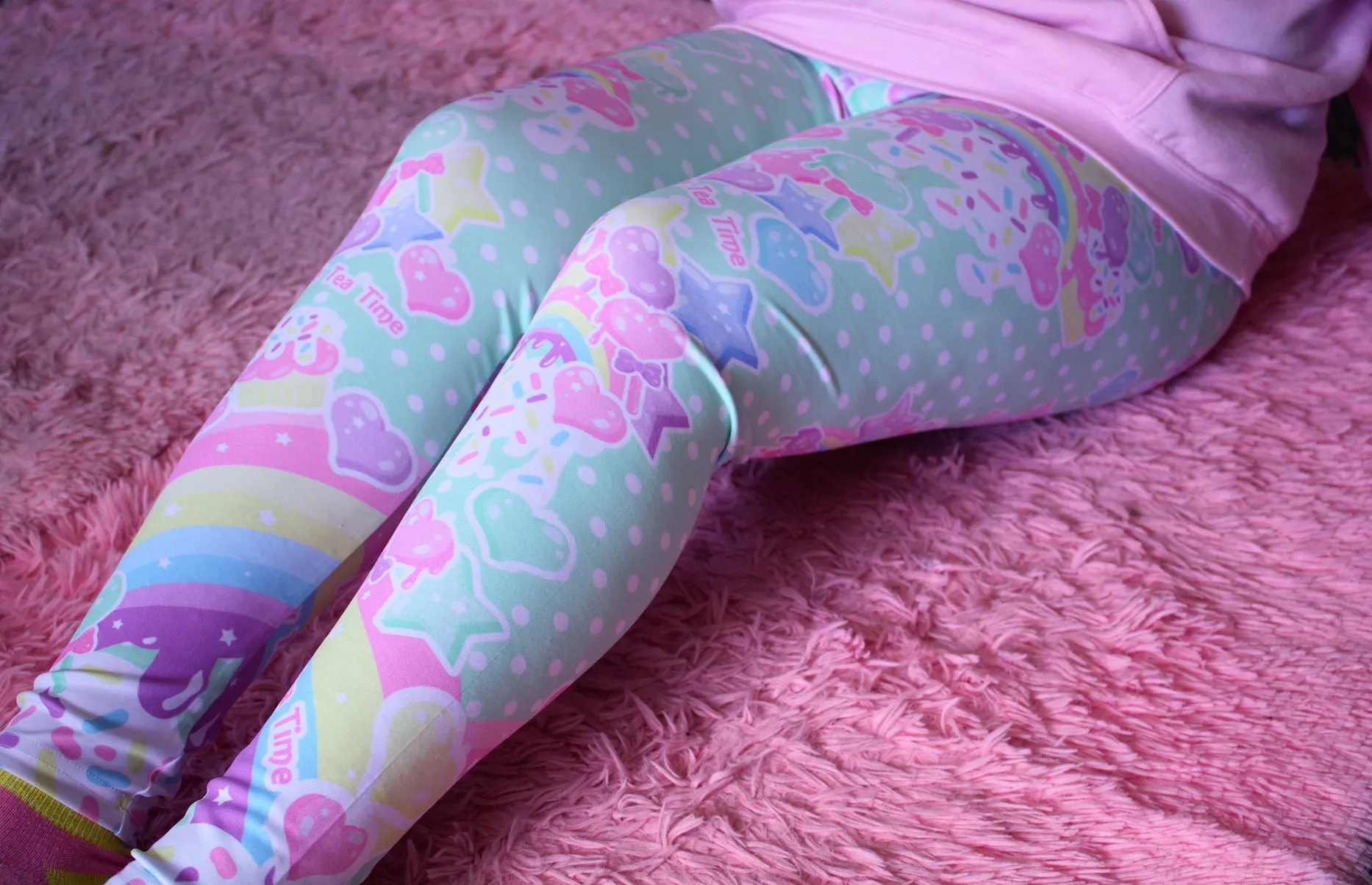 Rainbow Sweets Mint Leggings [Made To Order]