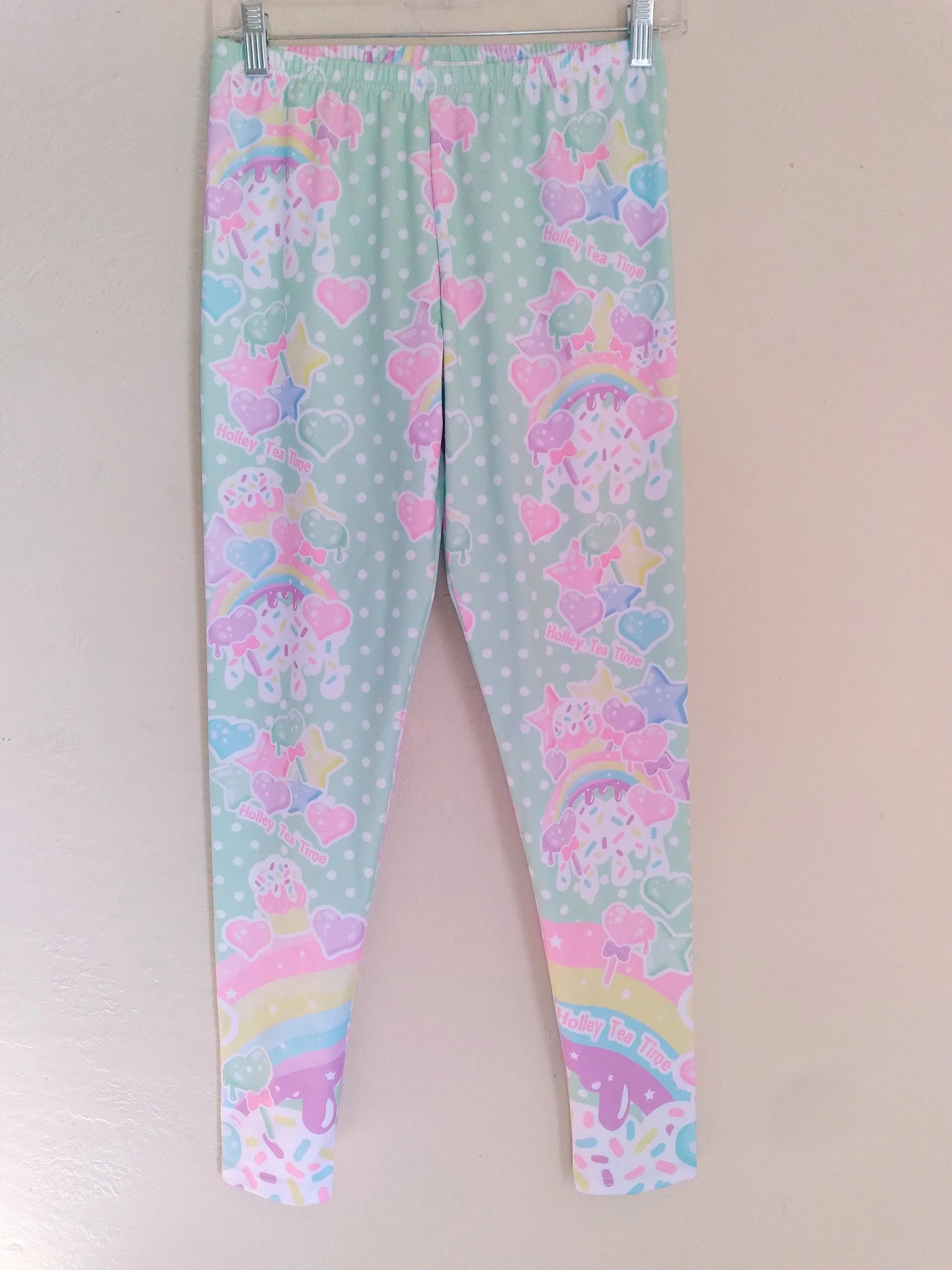 Rainbow Sweets Mint Leggings [Made To Order]