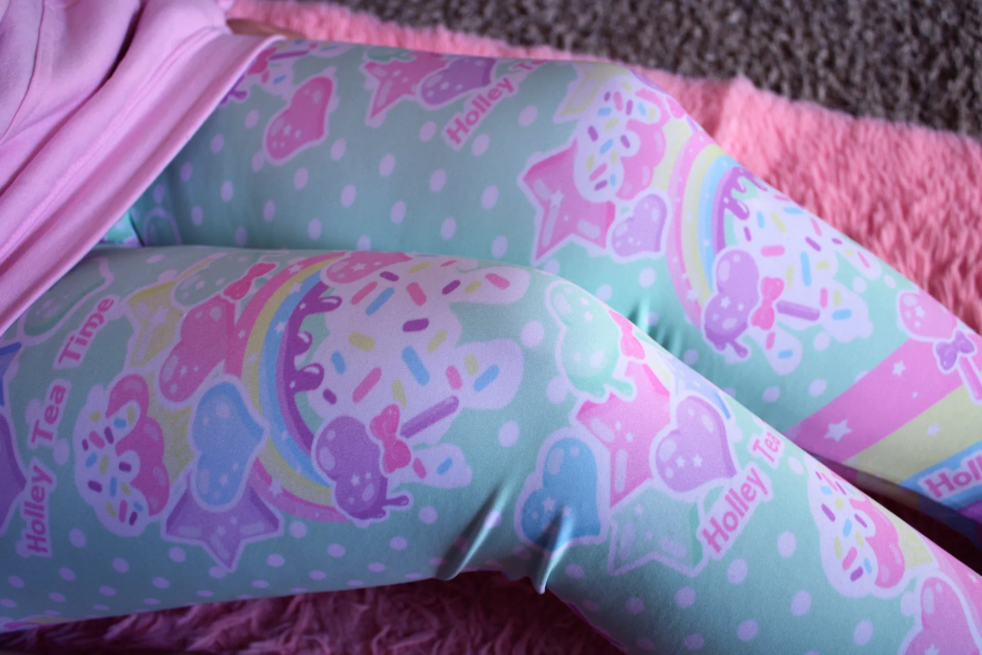 Rainbow Sweets Mint Leggings [Made To Order]