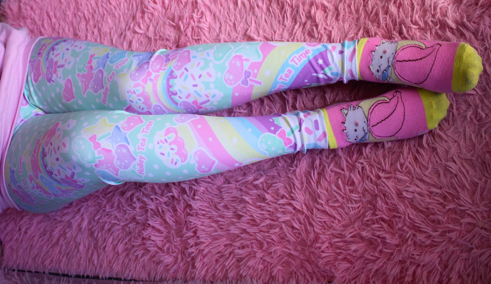 Rainbow Sweets Mint Leggings [Made To Order]