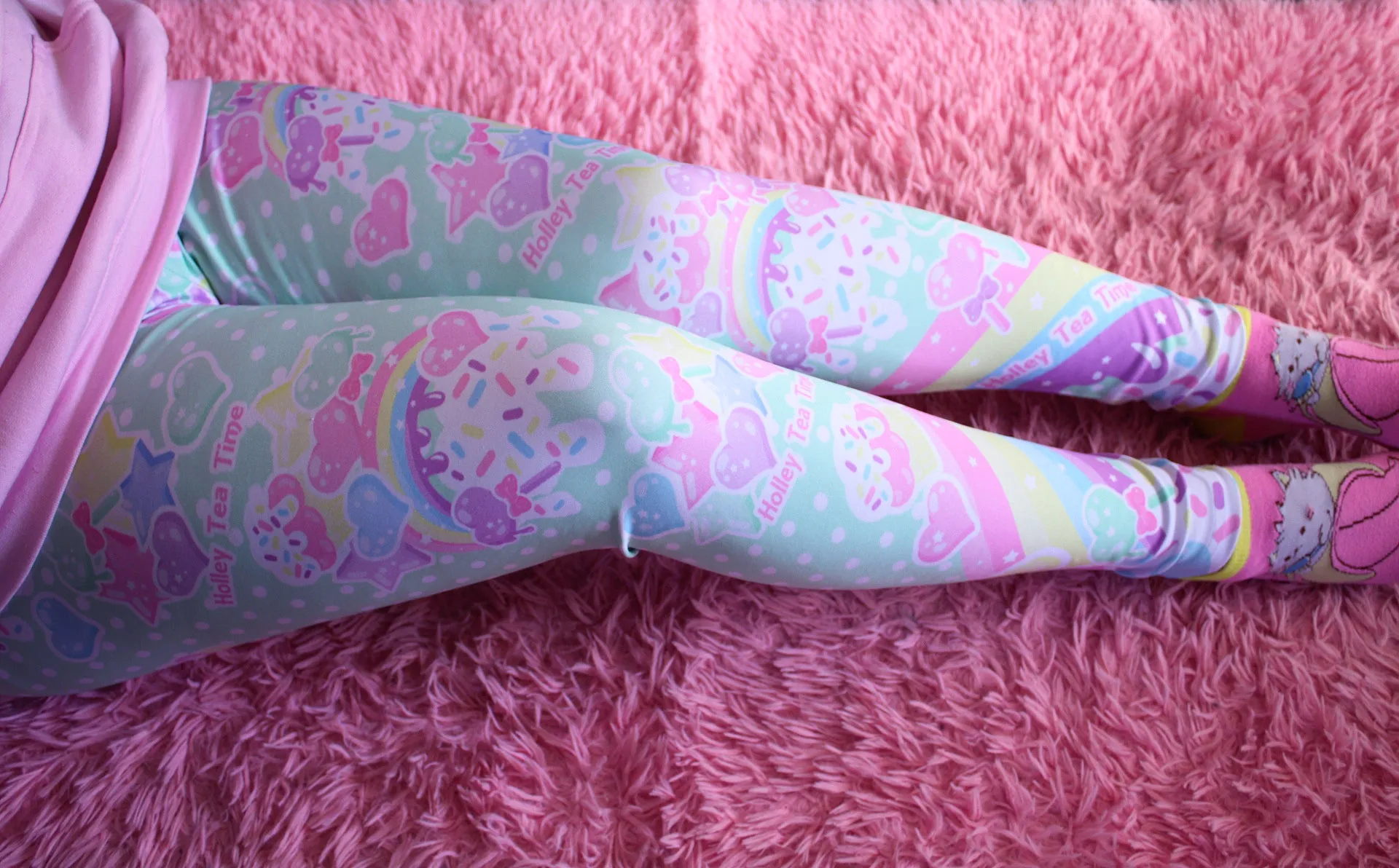 Rainbow Sweets Mint Leggings [Made To Order]