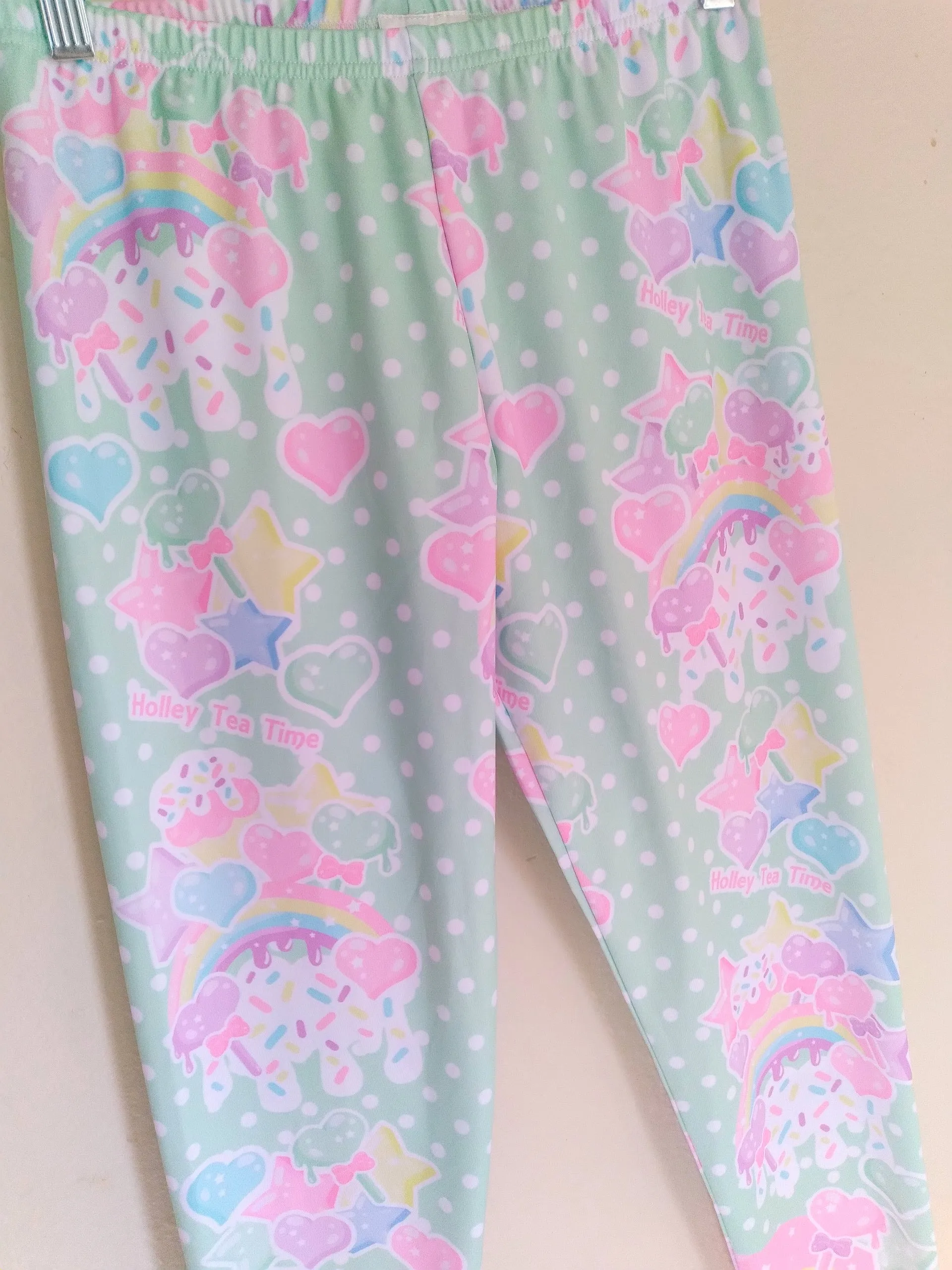 Rainbow Sweets Mint Leggings [Made To Order]