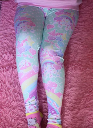 Rainbow Sweets Mint Leggings [Made To Order]