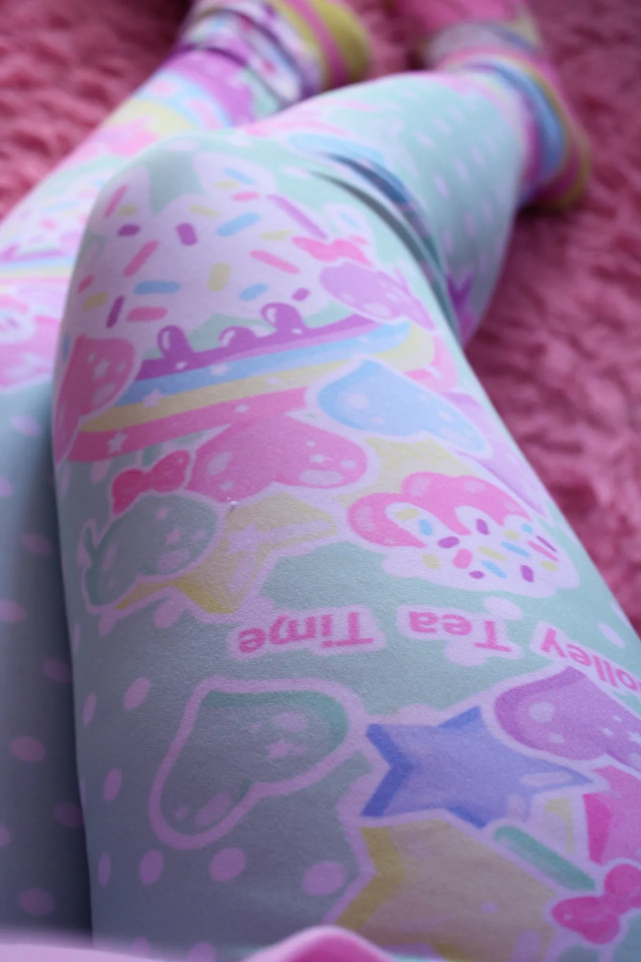 Rainbow Sweets Mint Leggings [Made To Order]