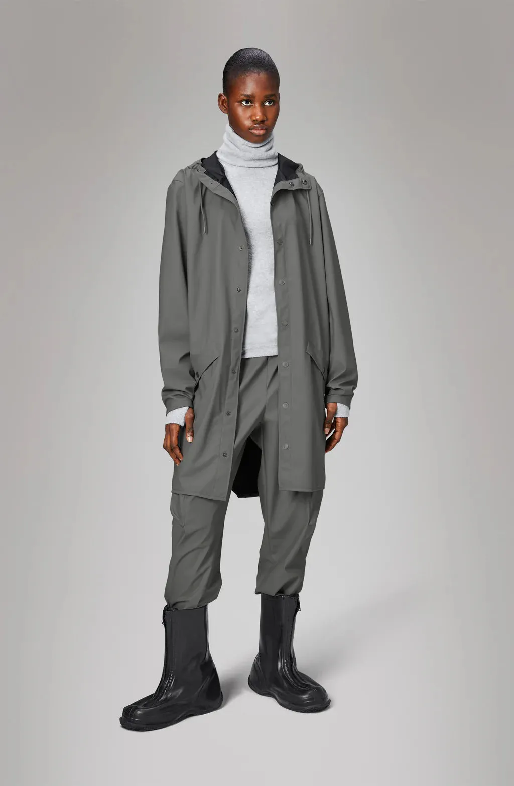 RAINS LONG JACKET W 3 - GREY