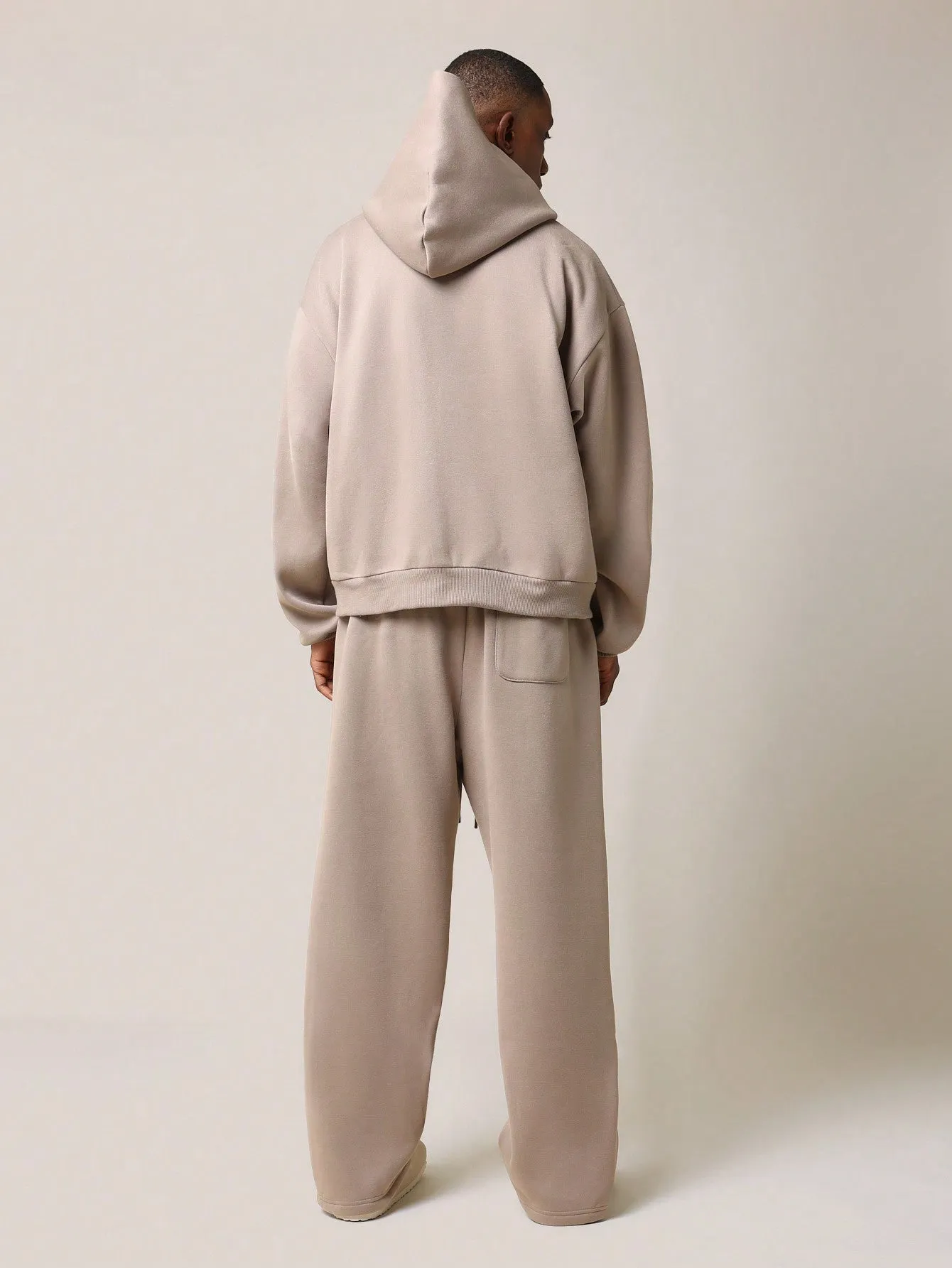 Regular Fit Essential Overhead Hoodie And Drop Crotch Sweatpants 2 Piece Set