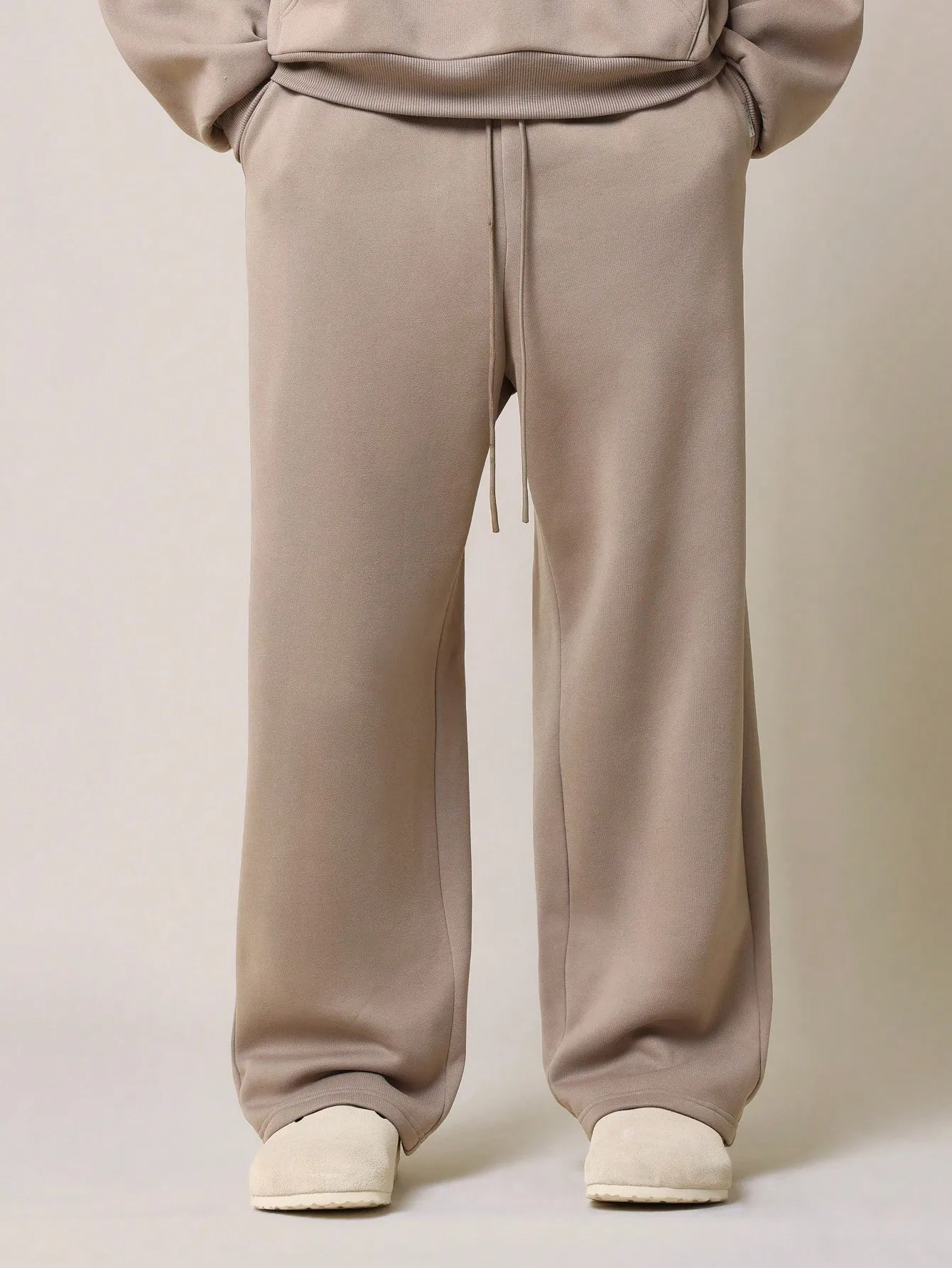 Regular Fit Essential Overhead Hoodie And Drop Crotch Sweatpants 2 Piece Set