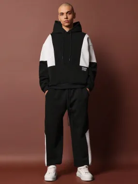 Regular Fit Overhead Hoodie & Jogger With Colour Block Panels 2 Piece Set