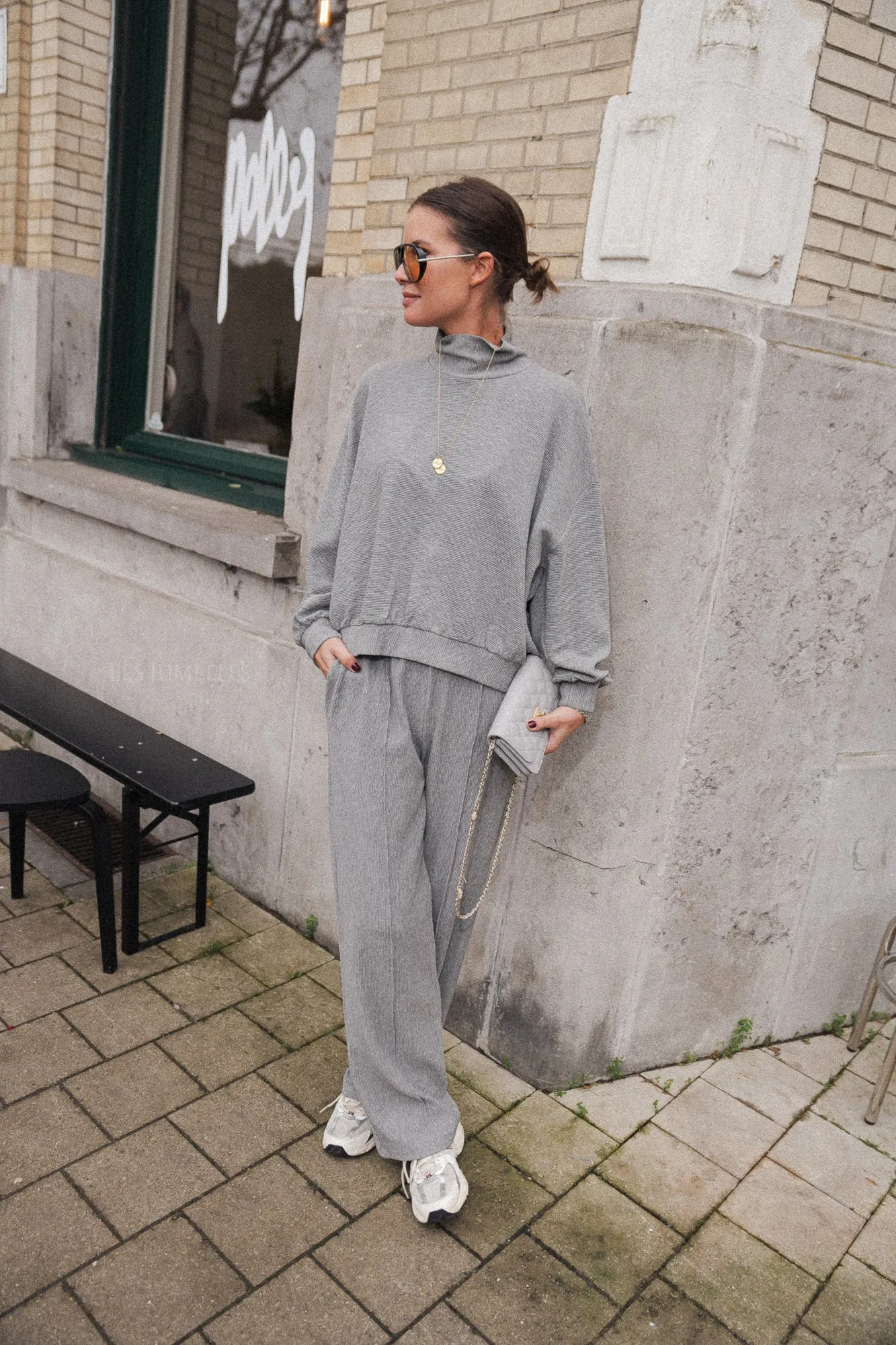 Romy pleated pants grey