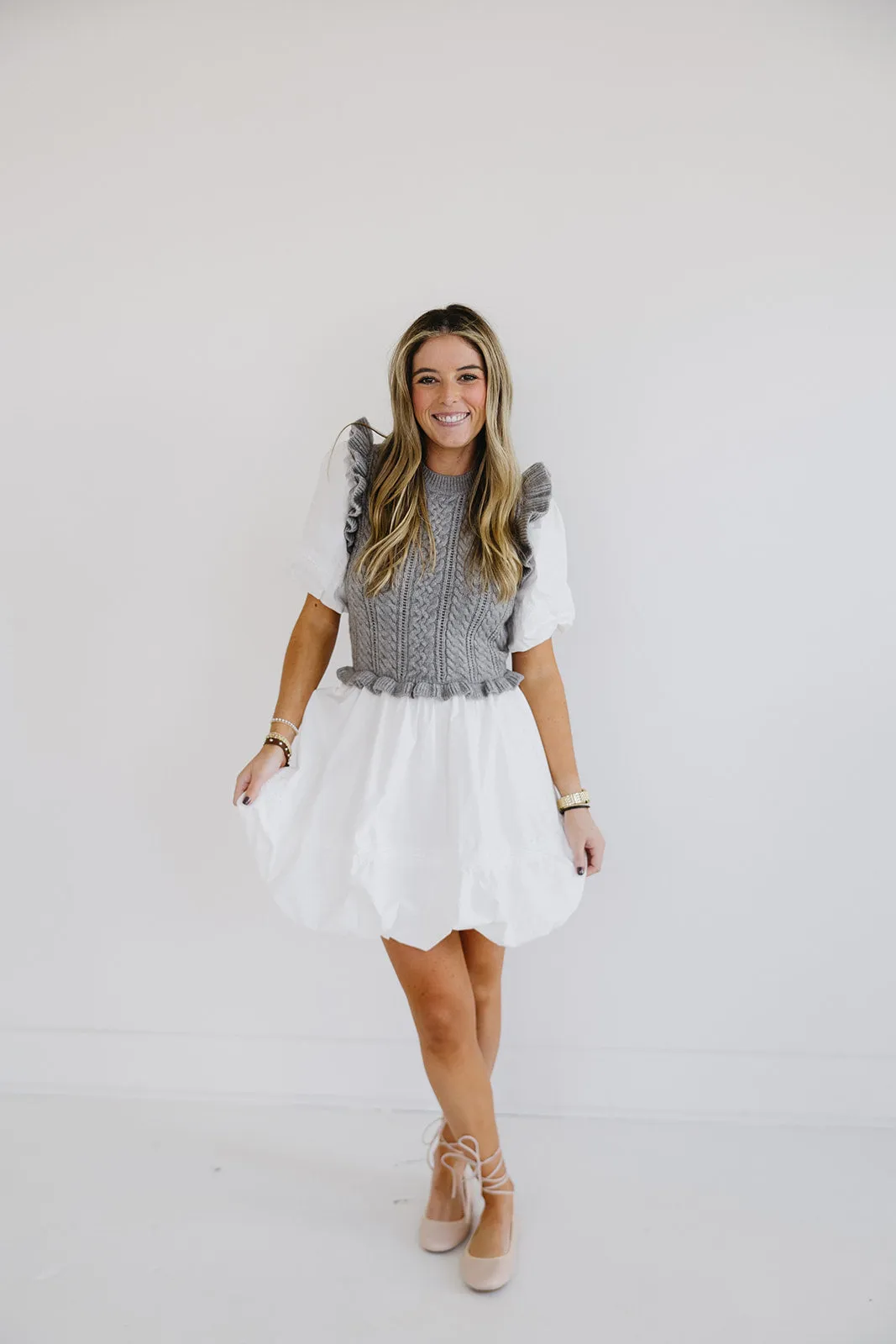 Sam Mini Dress - Heather Grey