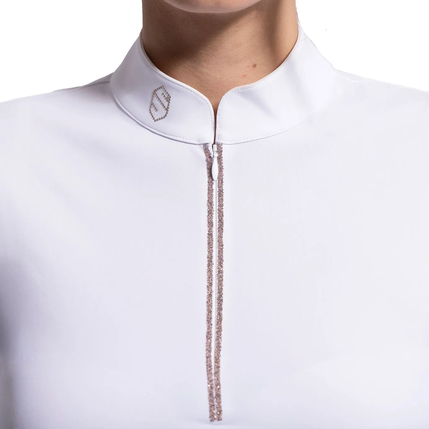 Samshield Aloise Long Sleeve Show Shirt - White/Rose Gold