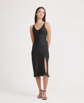 Silk Open Back Slip dress