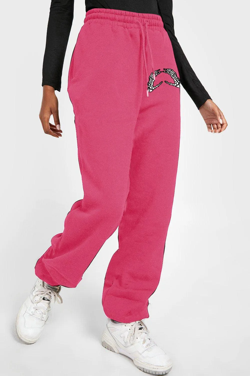 Simply Love Full Size Skeleton Hands Graphic Sweatpants