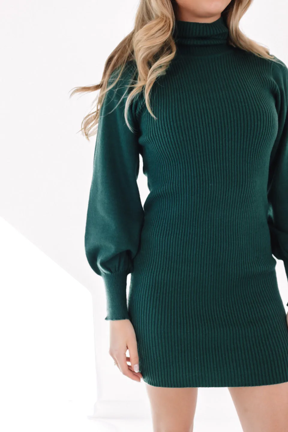 Sincerely Yours Sweater Dress - Dark Green