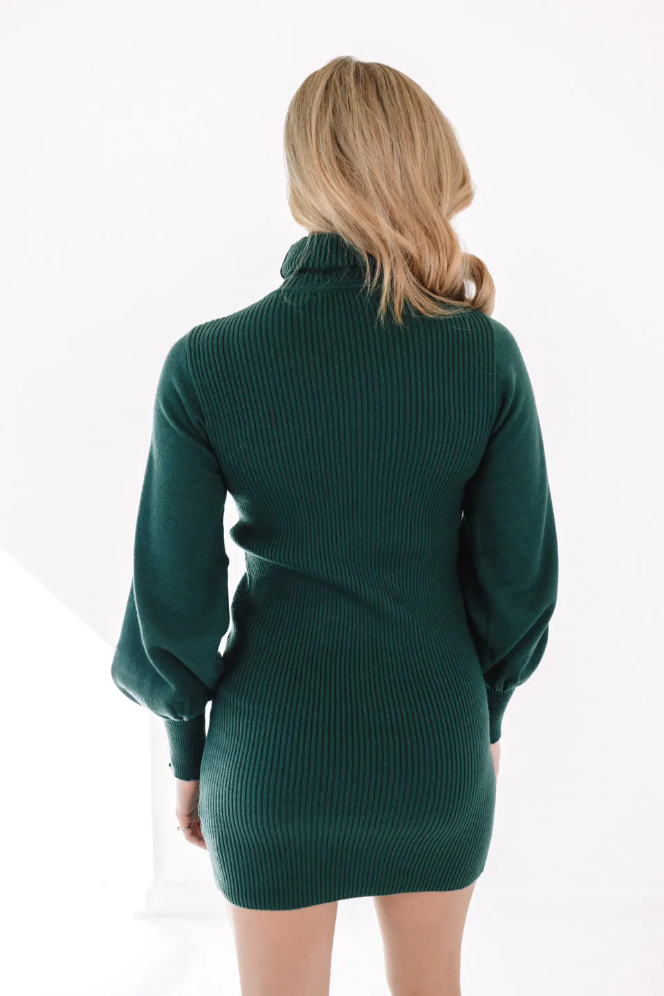 Sincerely Yours Sweater Dress - Dark Green