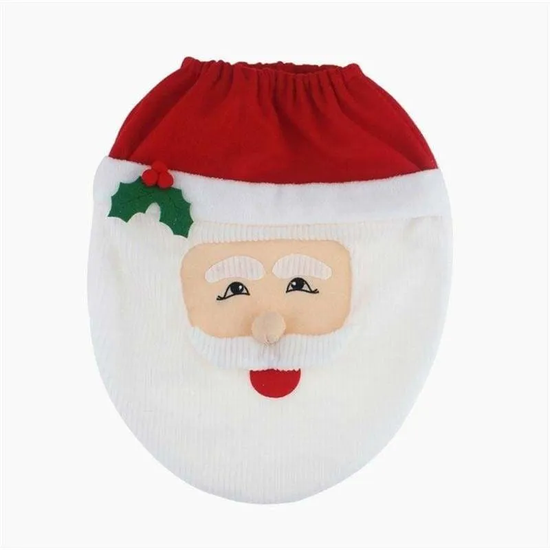 Snowman Santa Claus Toilet Lid Cover