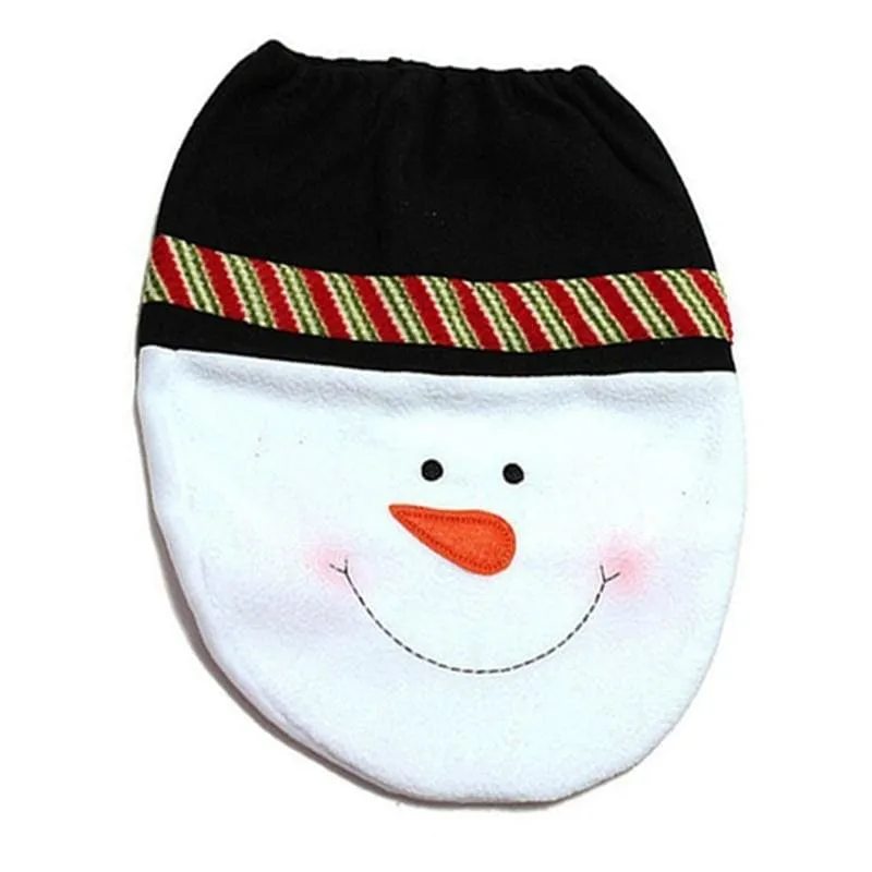 Snowman Santa Claus Toilet Lid Cover