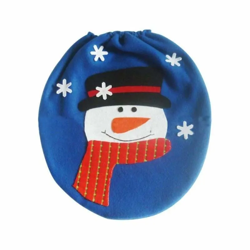 Snowman Santa Claus Toilet Lid Cover