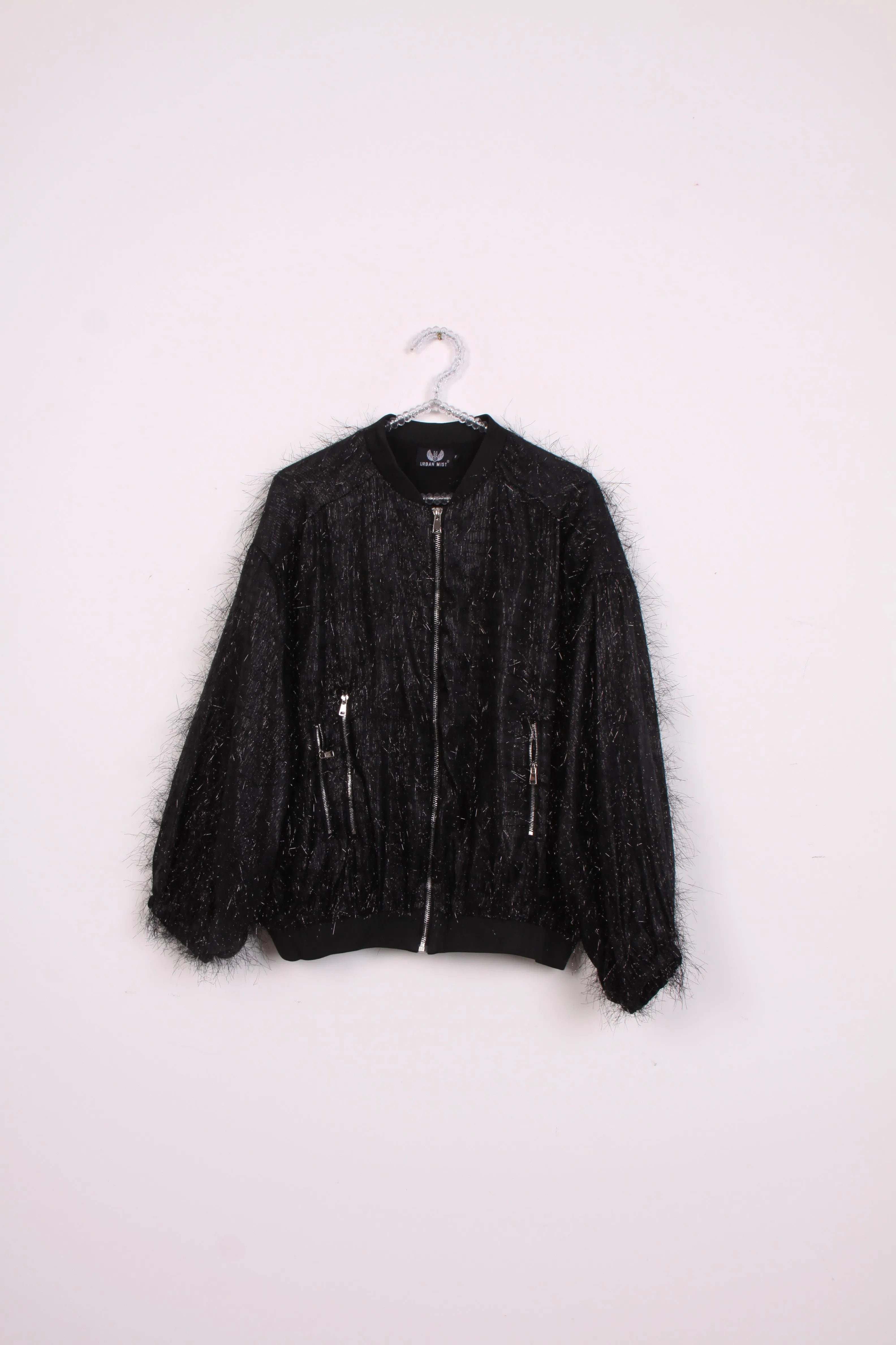 Sparkly Fringe Bomber jacket