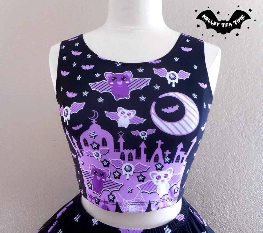 Spooky Bats Crop Top [Made To Order]