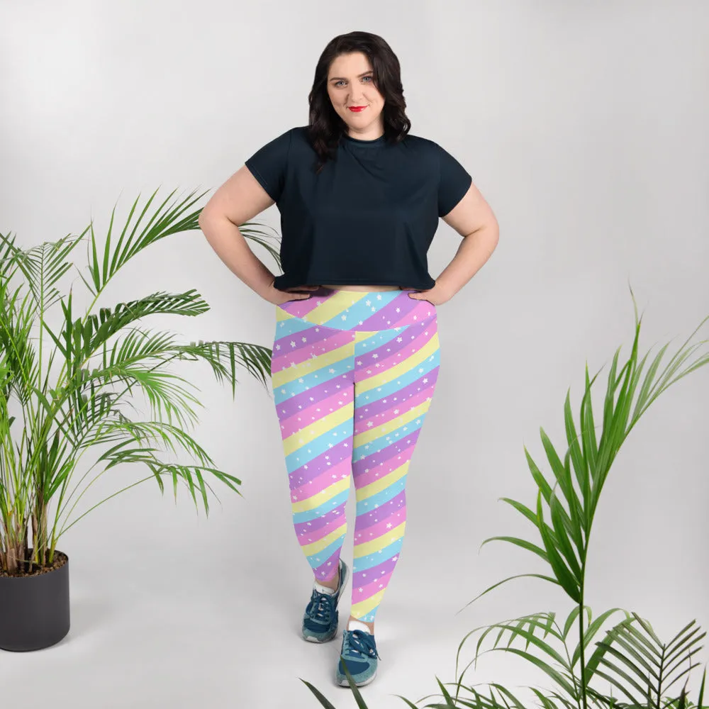 Starry Party Rainbow Plus Size Leggings