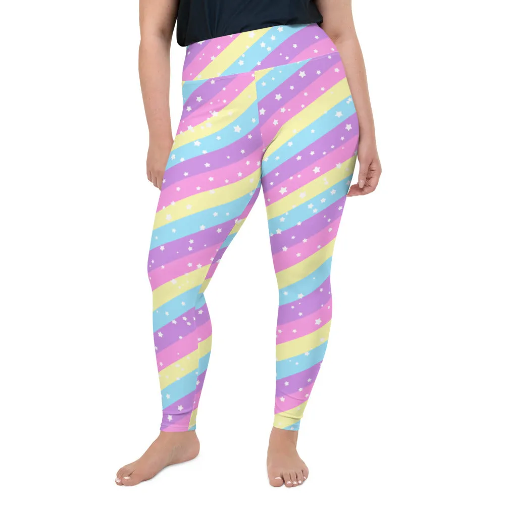 Starry Party Rainbow Plus Size Leggings