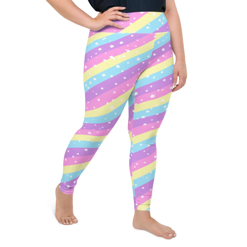 Starry Party Rainbow Plus Size Leggings