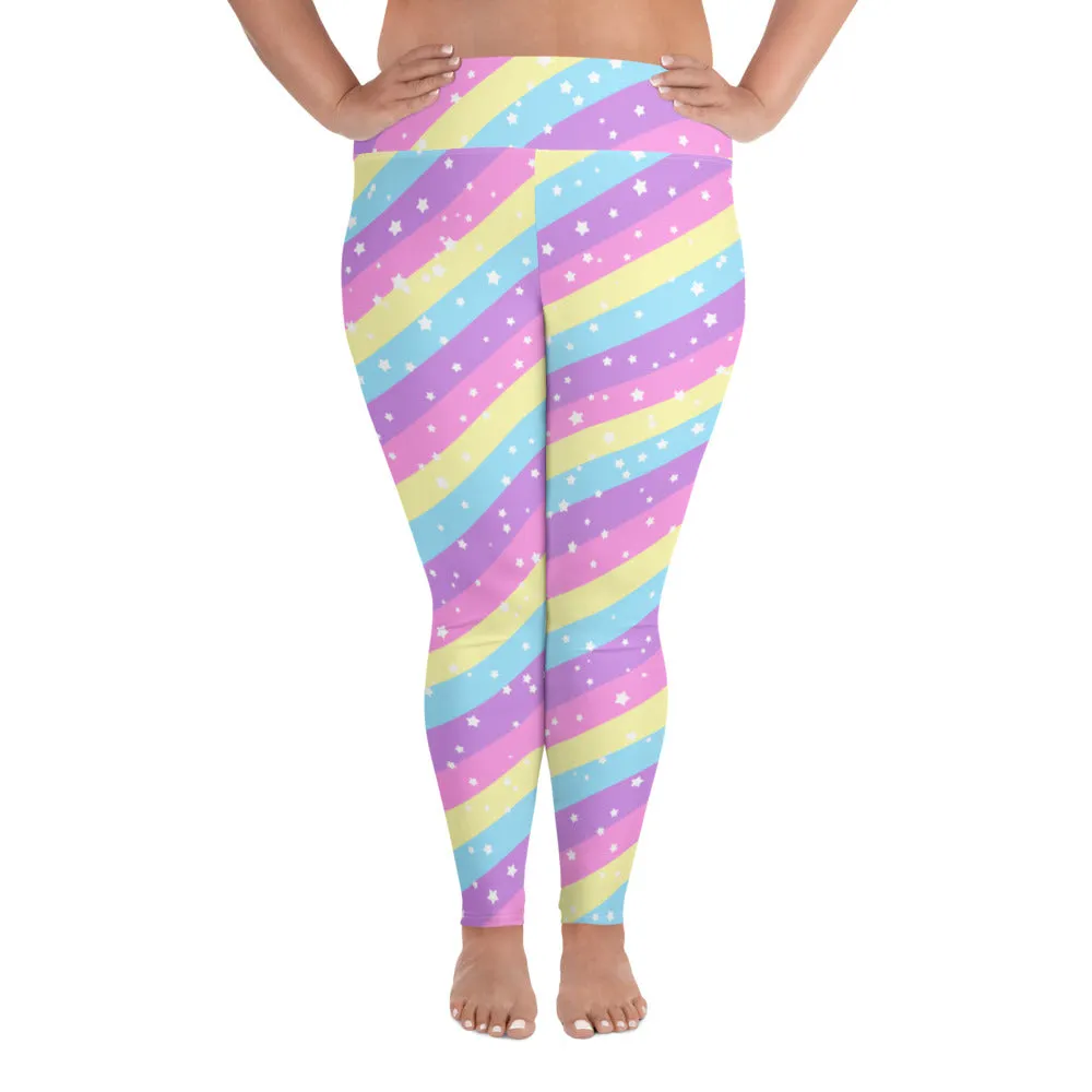 Starry Party Rainbow Plus Size Leggings