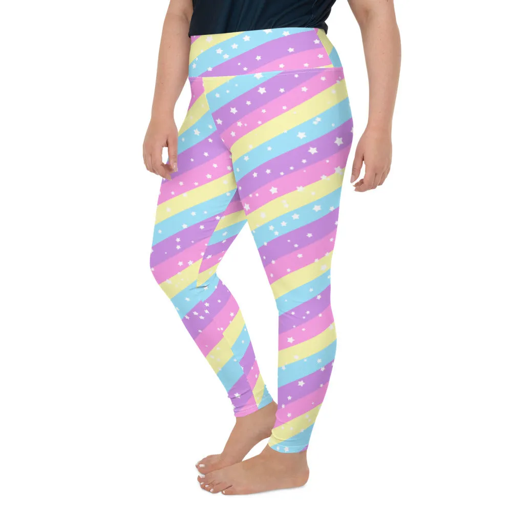 Starry Party Rainbow Plus Size Leggings