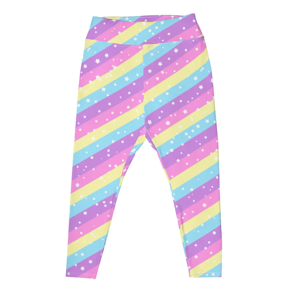 Starry Party Rainbow Plus Size Leggings