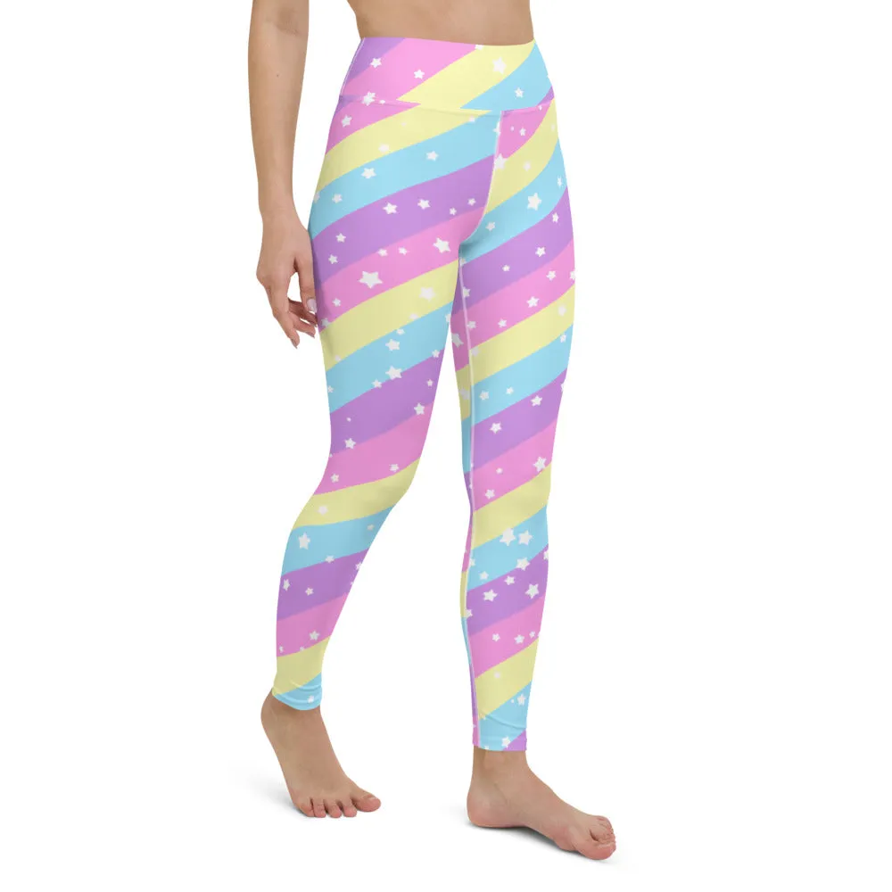 Starry Party Rainbow Yoga Leggings