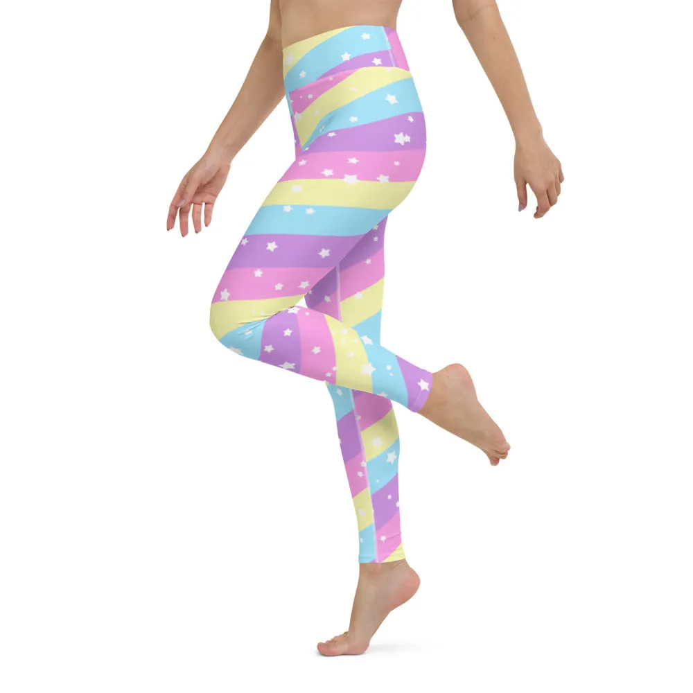 Starry Party Rainbow Yoga Leggings