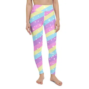 Starry Party Rainbow Yoga Leggings