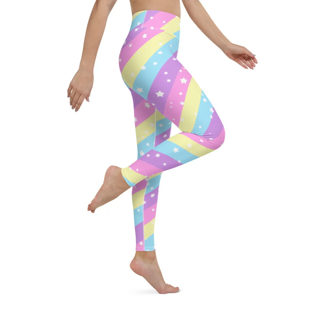 Starry Party Rainbow Yoga Leggings