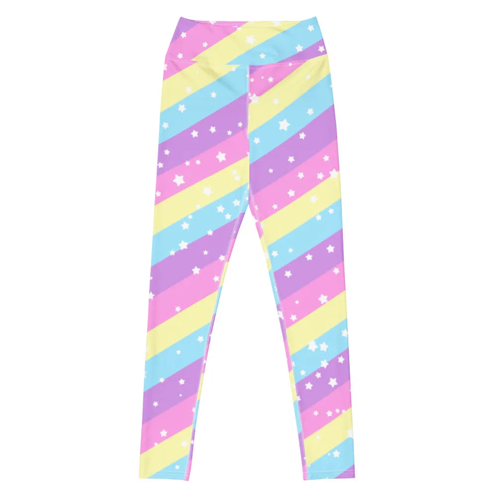 Starry Party Rainbow Yoga Leggings